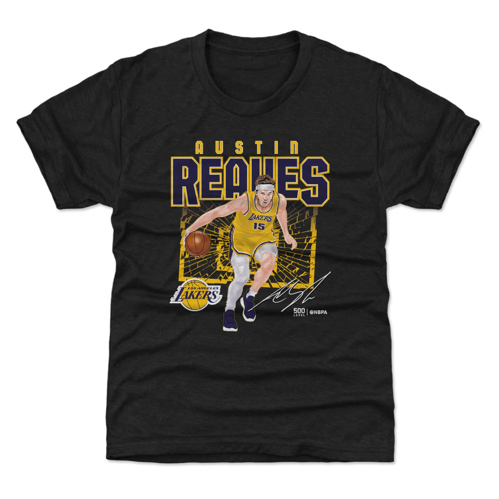 Austin Reaves Los Angeles Lakers Shattered WHT - Image 2