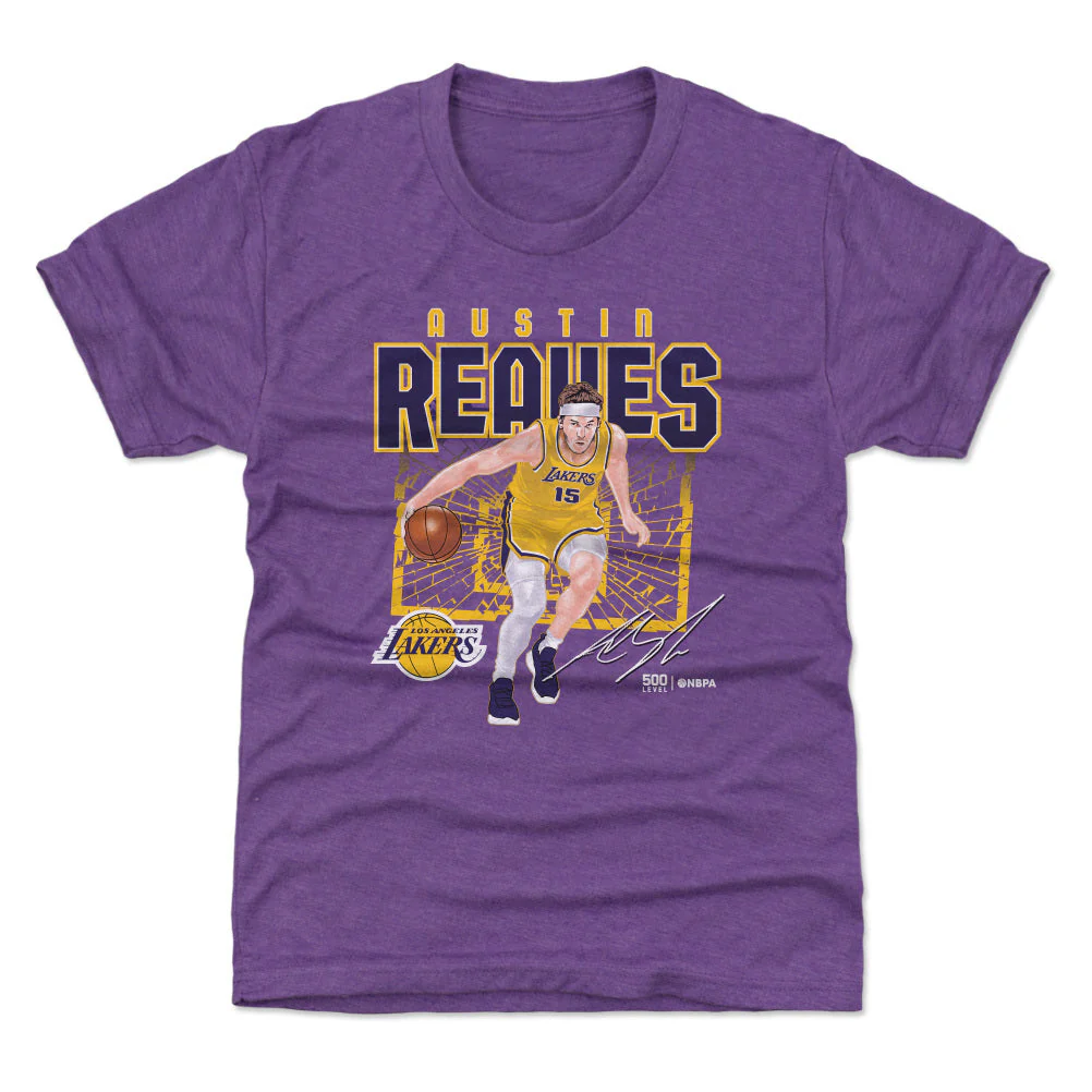 Austin Reaves Los Angeles Lakers Shattered WHT - Image 3