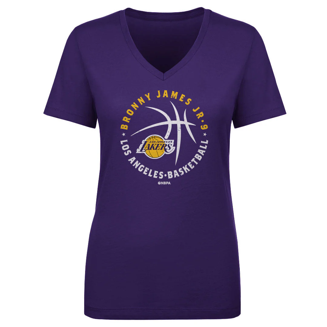 Bronny James Jr. Los Angeles Lakers Player Ball WHT - Image 2