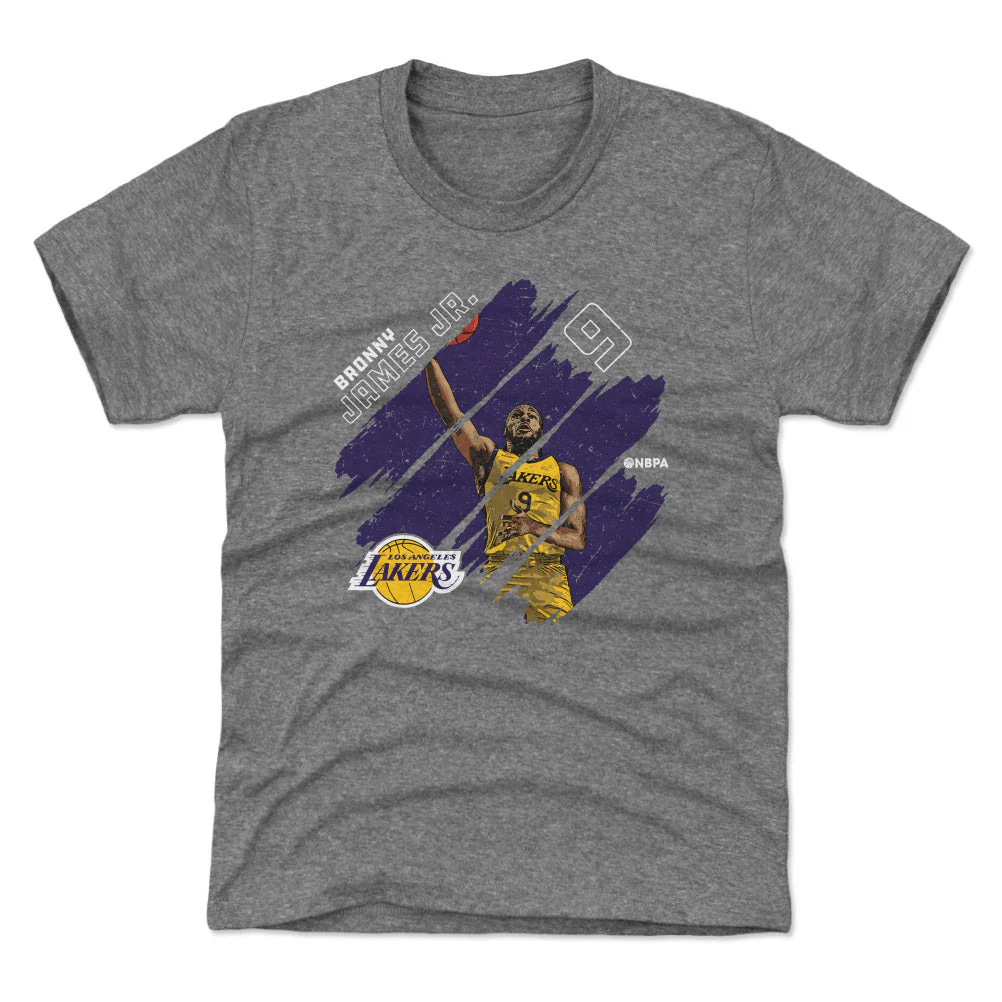 Bronny James Jr. Los Angeles Lakers Stripes WHT - Image 2
