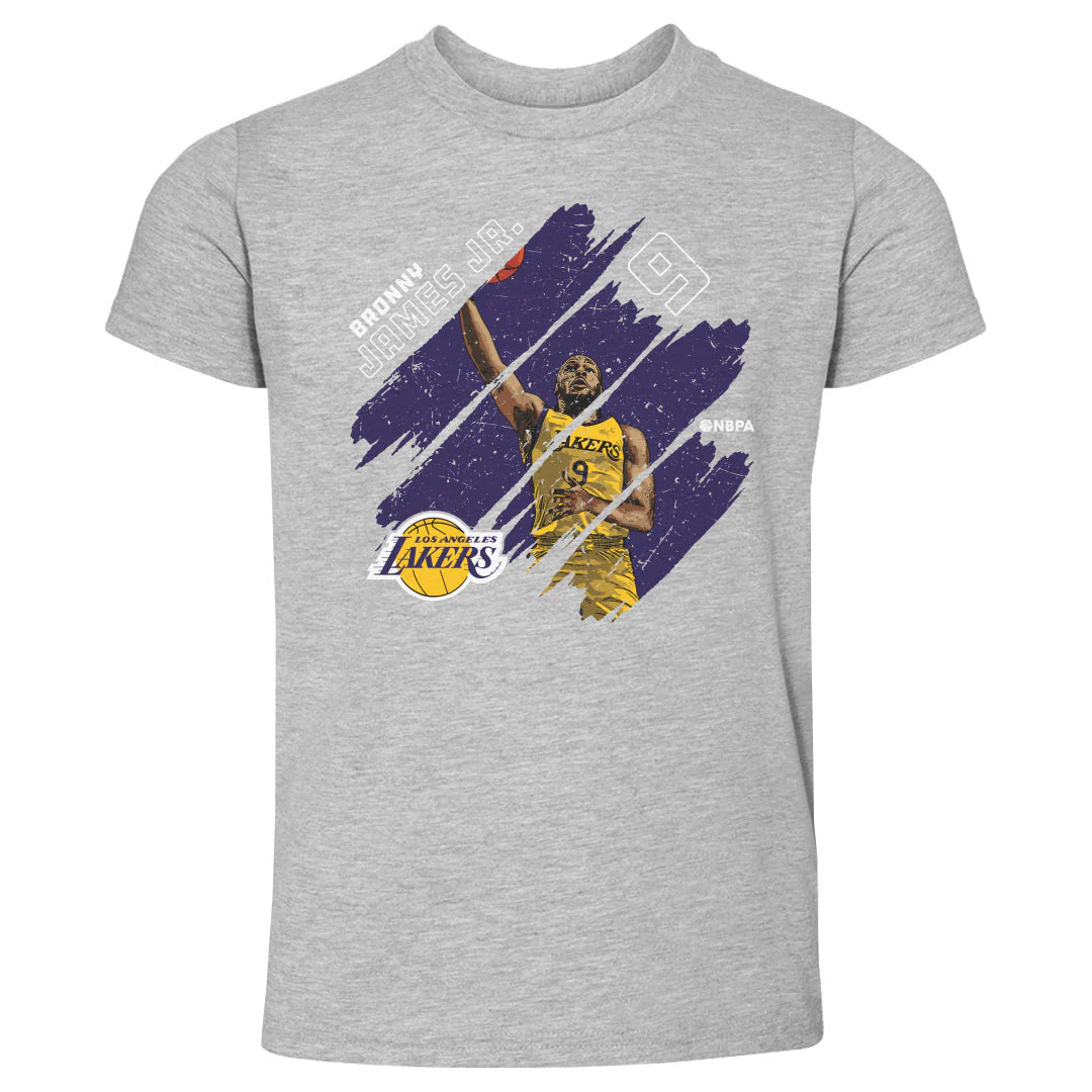 Bronny James Jr. Los Angeles Lakers Stripes WHT - Image 2