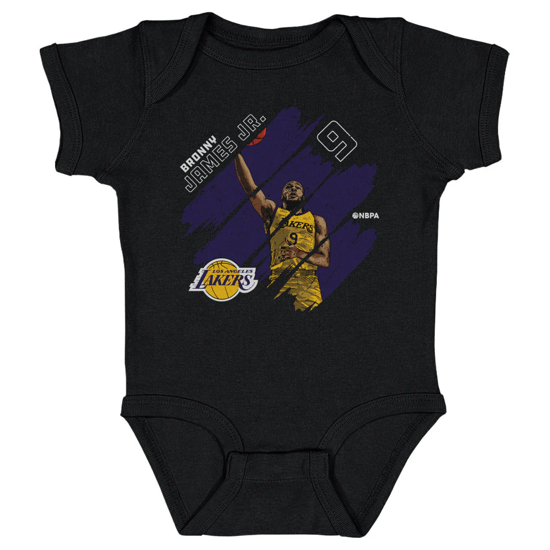 Bronny James Jr. Los Angeles Lakers Stripes WHT - Image 2