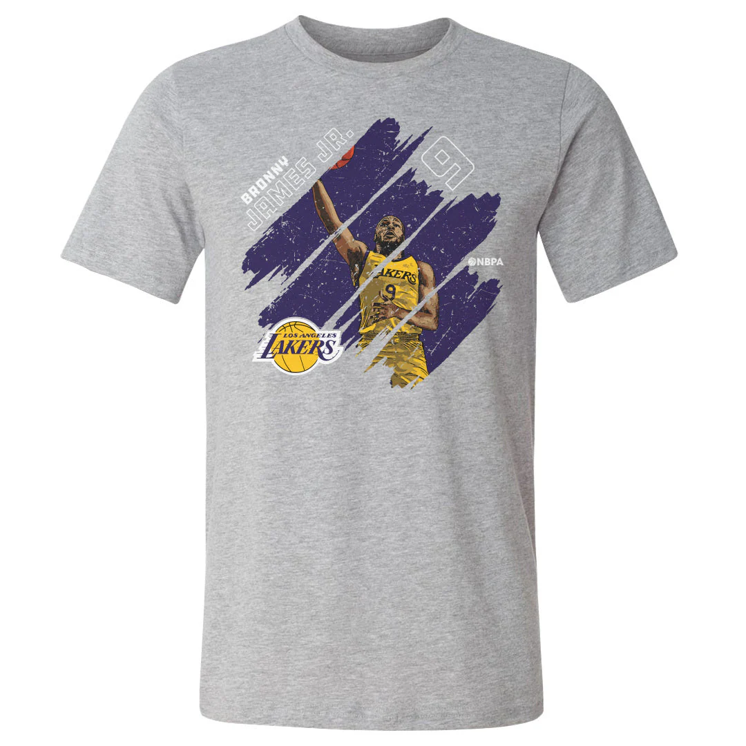 Bronny James Jr. Los Angeles Lakers Stripes WHT - Image 3