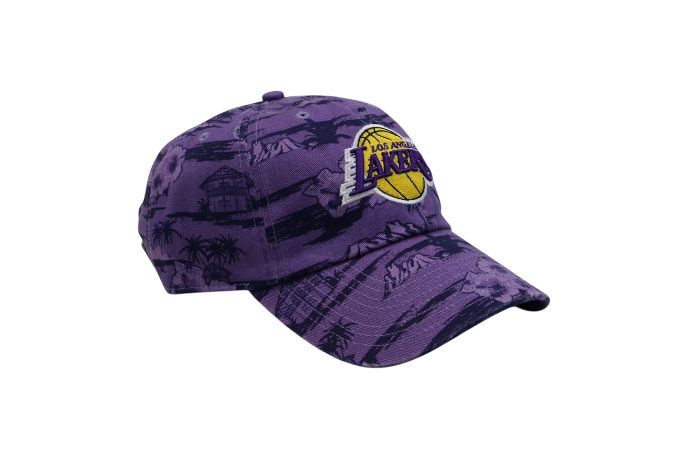 LA Lakers 47 Fiji Tropical Clean Up Adjustable Hat - Image 3