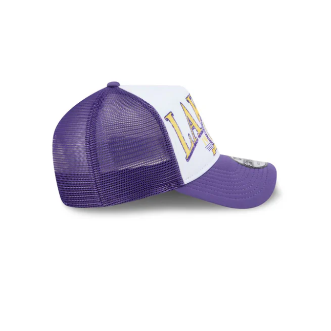 Lakers 940AF Distressed Throwback Snapback Hat - Image 4