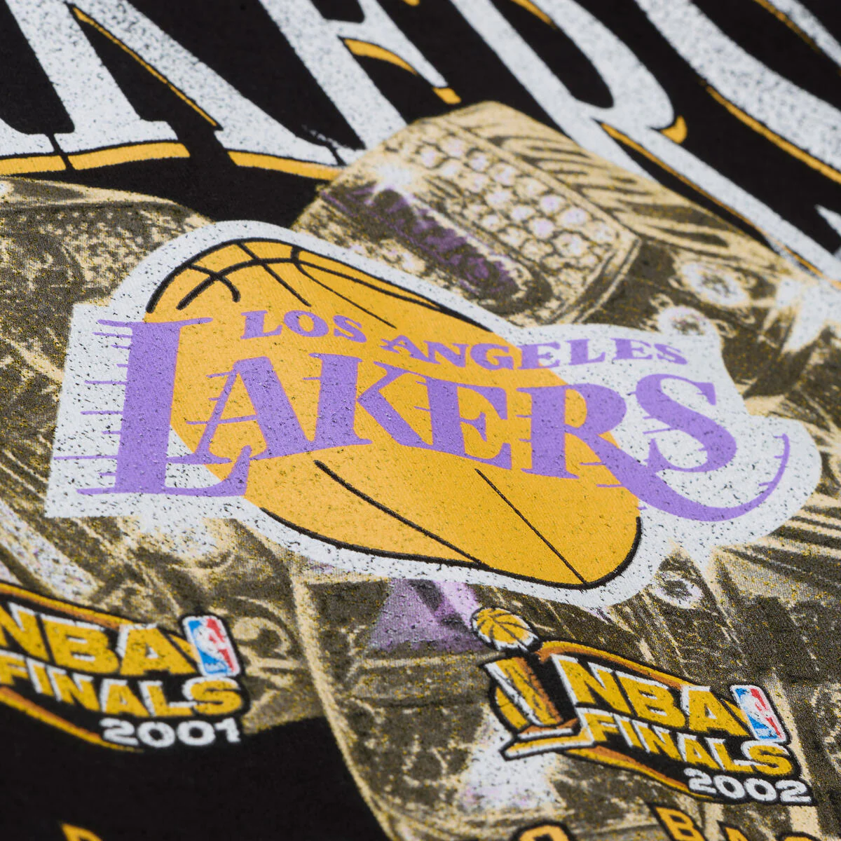 Lakers Black B2B2B Champs Rings SS Tee - Image 3