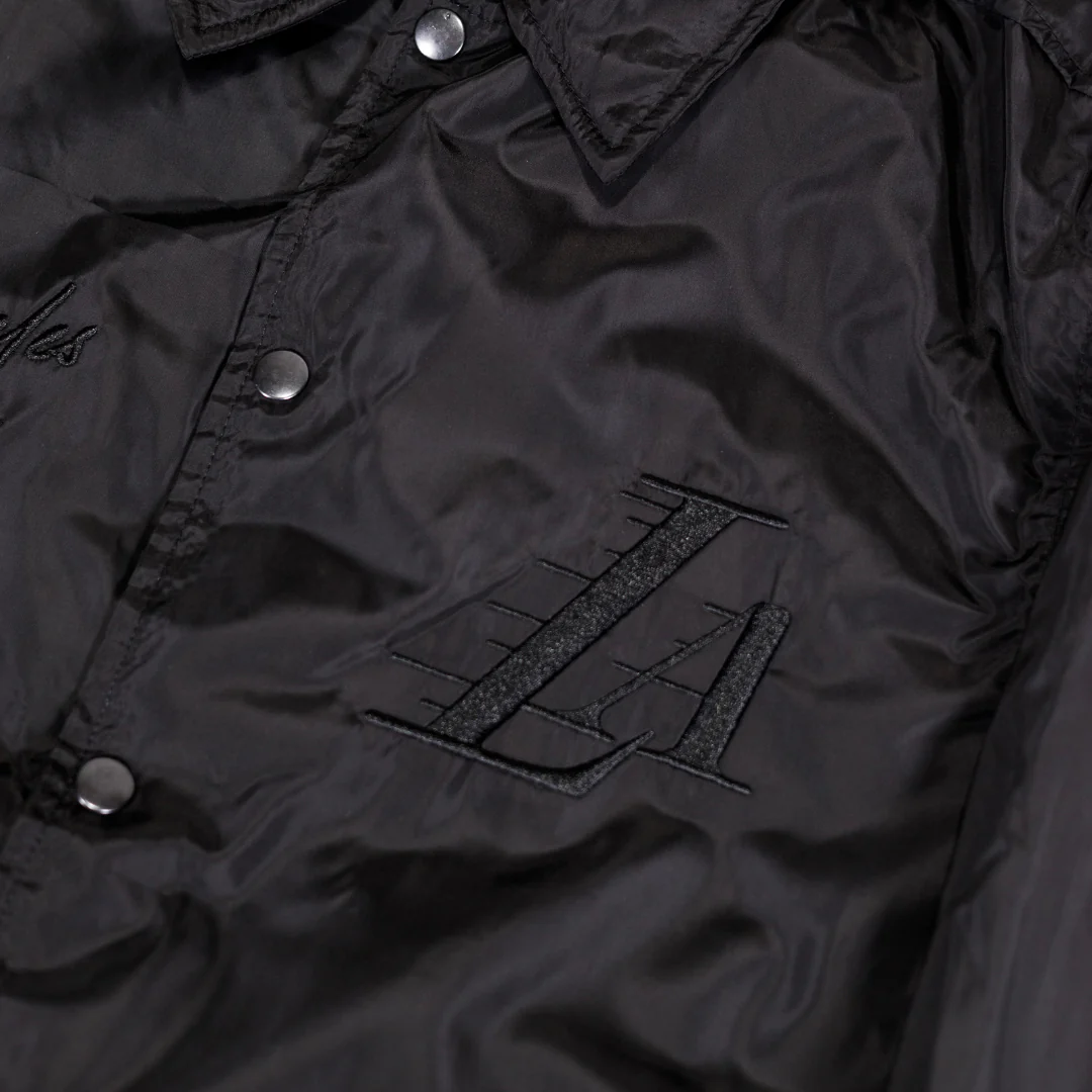 Lakers Black Out Embroidered Primary Coach Jacket - Image 3