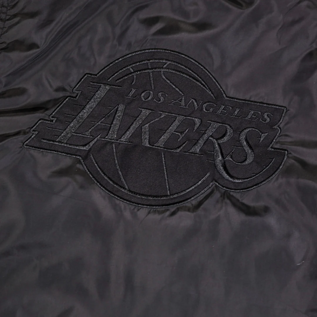 Lakers Black Out Embroidered Primary Coach Jacket - Image 5