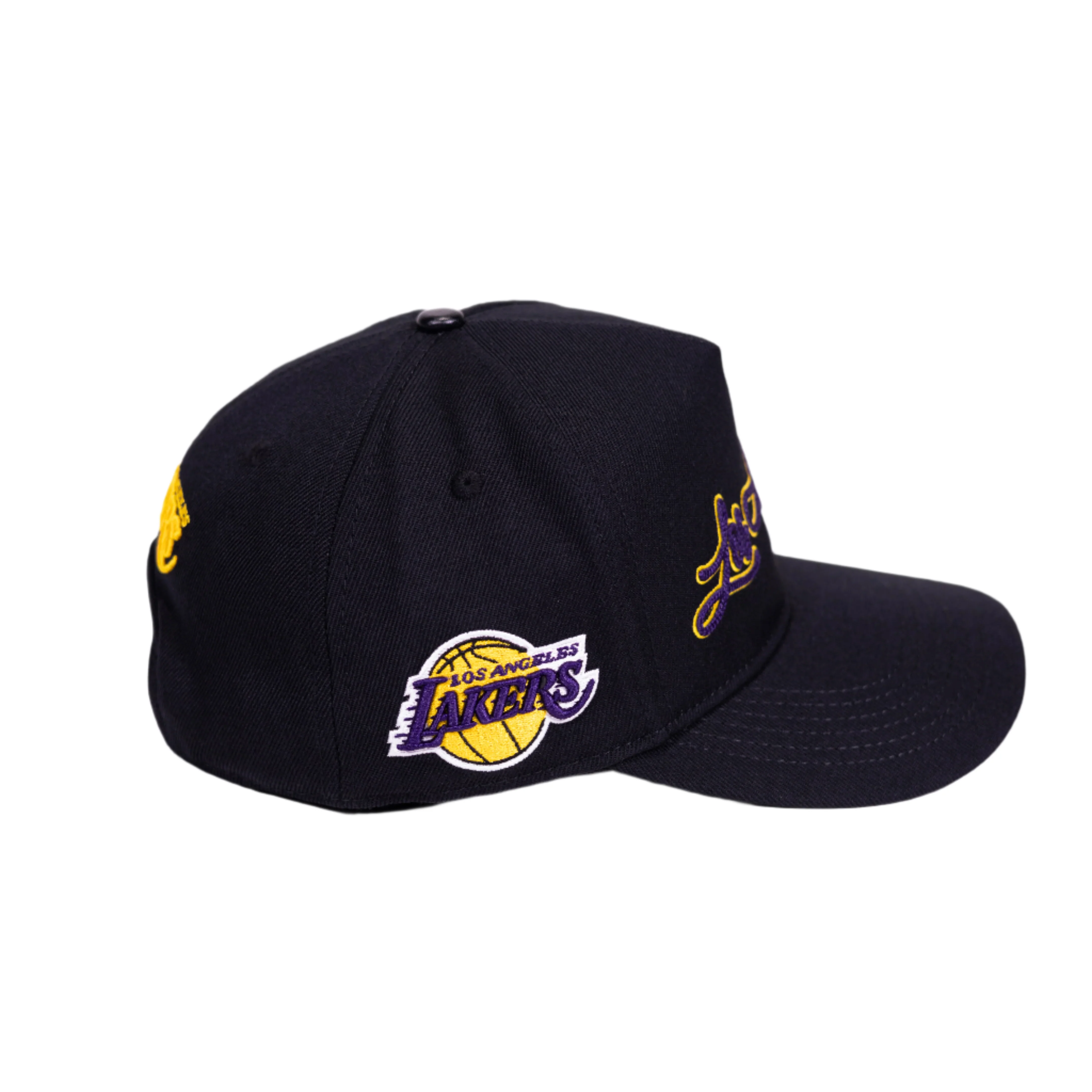 Lakers City Signature Pinch Front Snapback Hat - Image 3