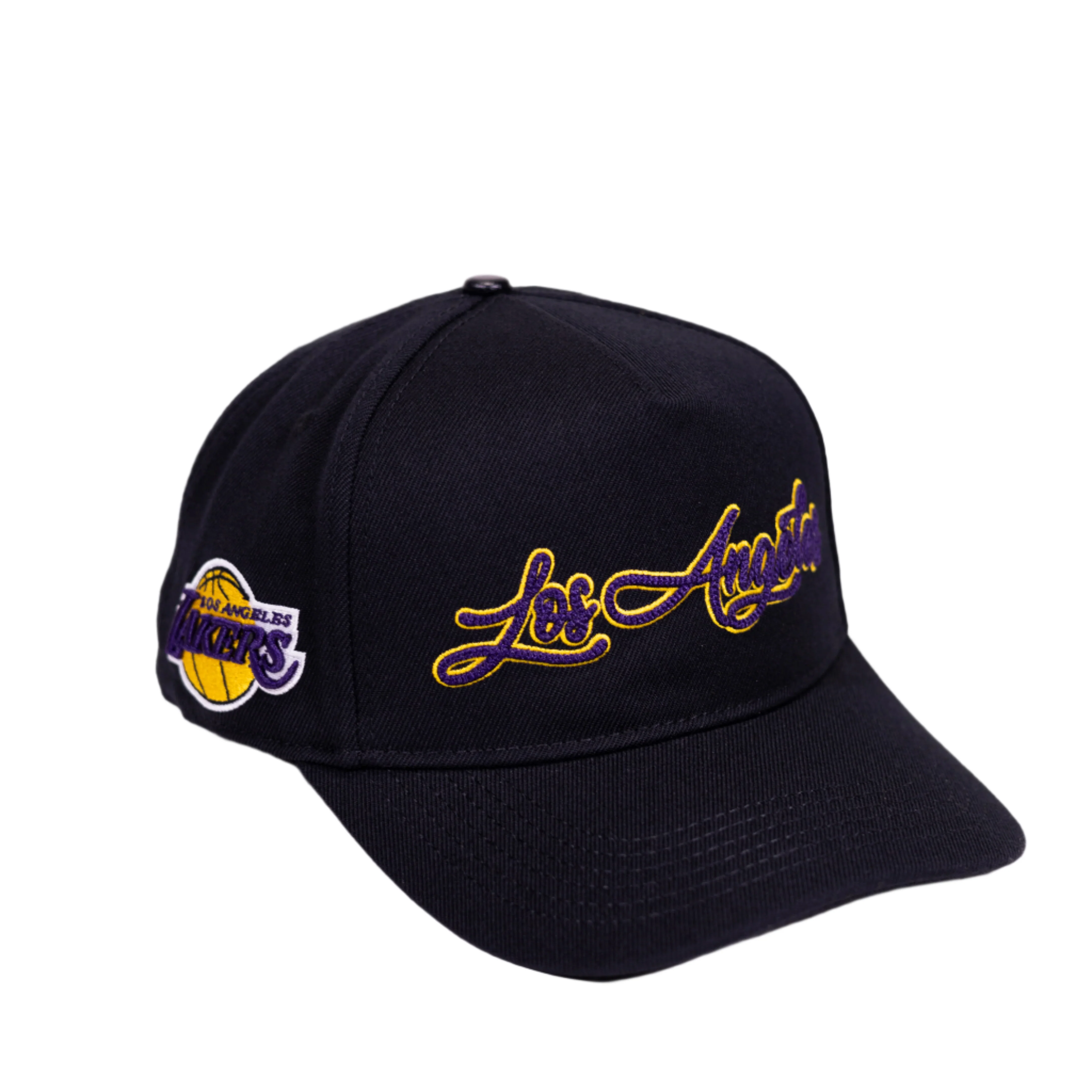 Lakers City Signature Pinch Front Snapback Hat - Image 4