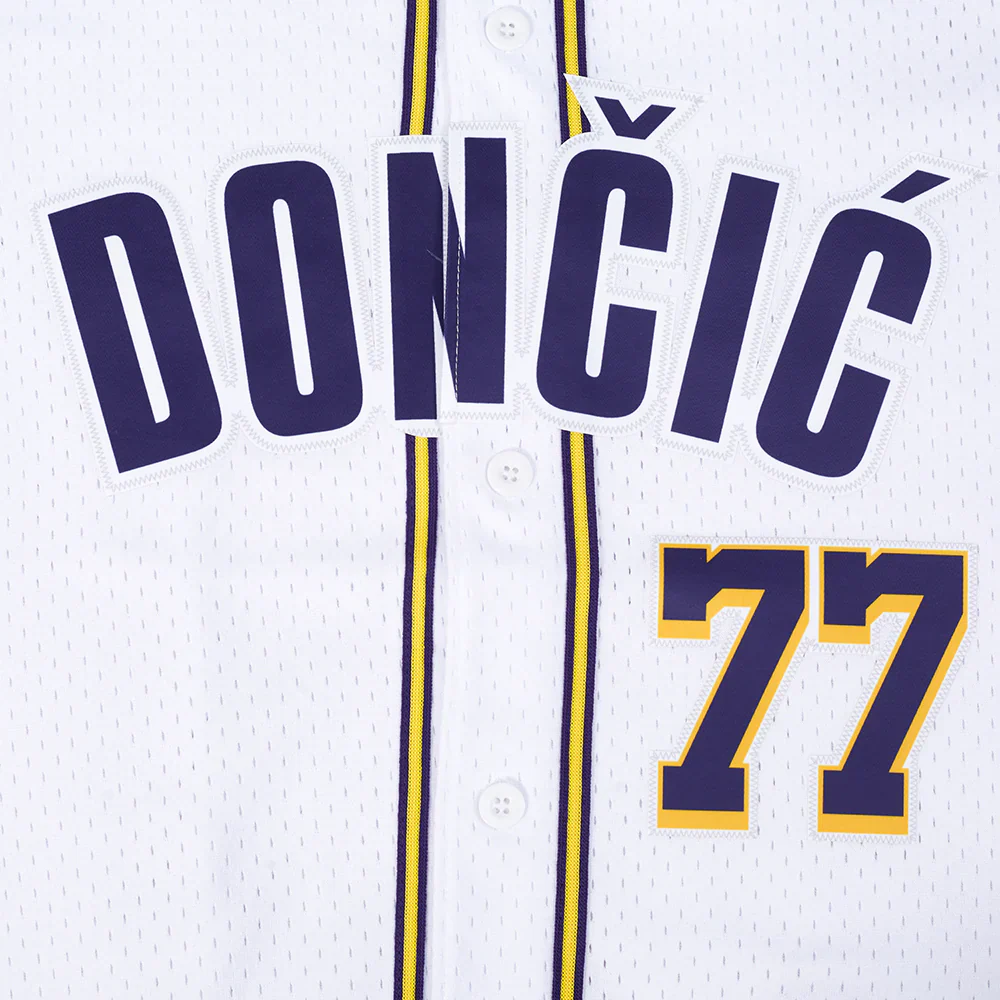 Lakers Dončić 77 Classic Player Button Mesh Shirt - Image 6