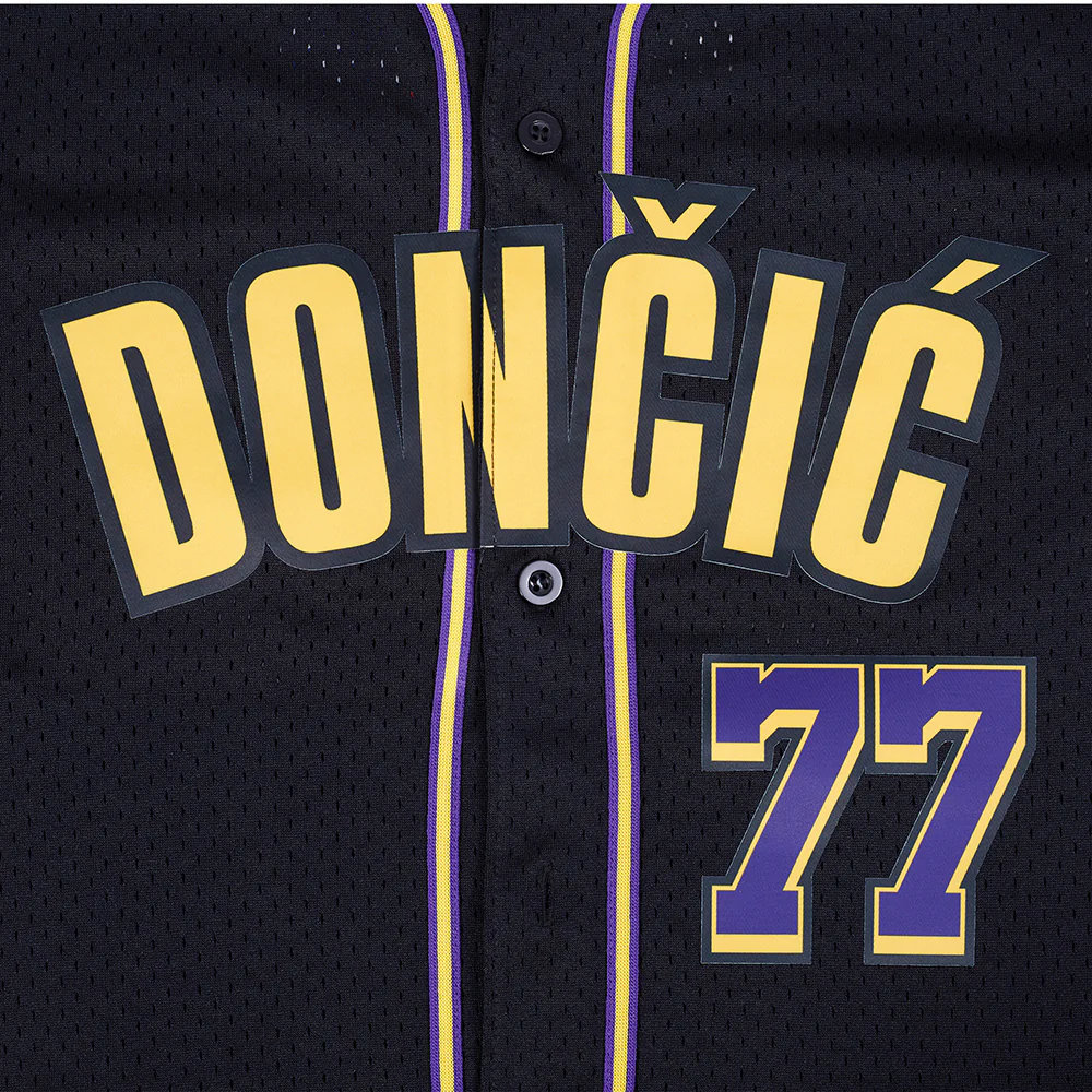 Lakers Dončić 77 Classic Player Button Mesh Shirt - Image 6