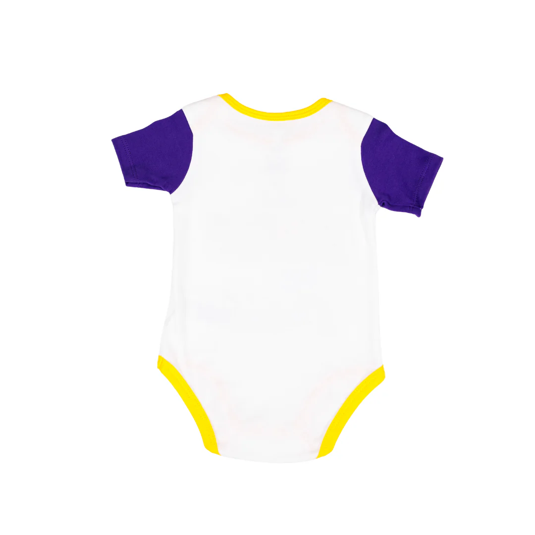 Lakers Infant Born to Hoop 3PC Creeper Set - Image 5