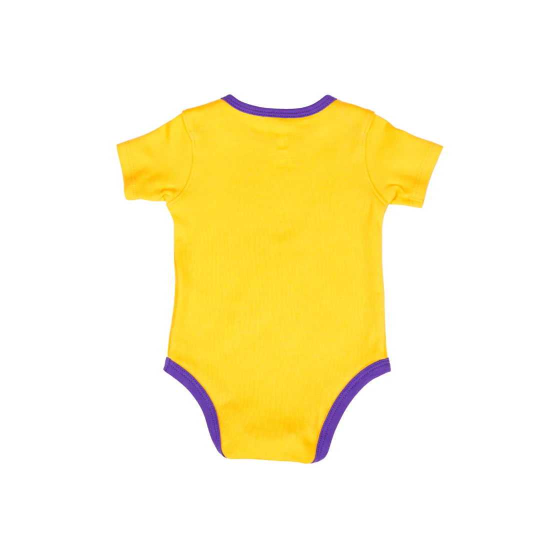 Lakers Infant Born to Hoop 3PC Creeper Set - Image 7