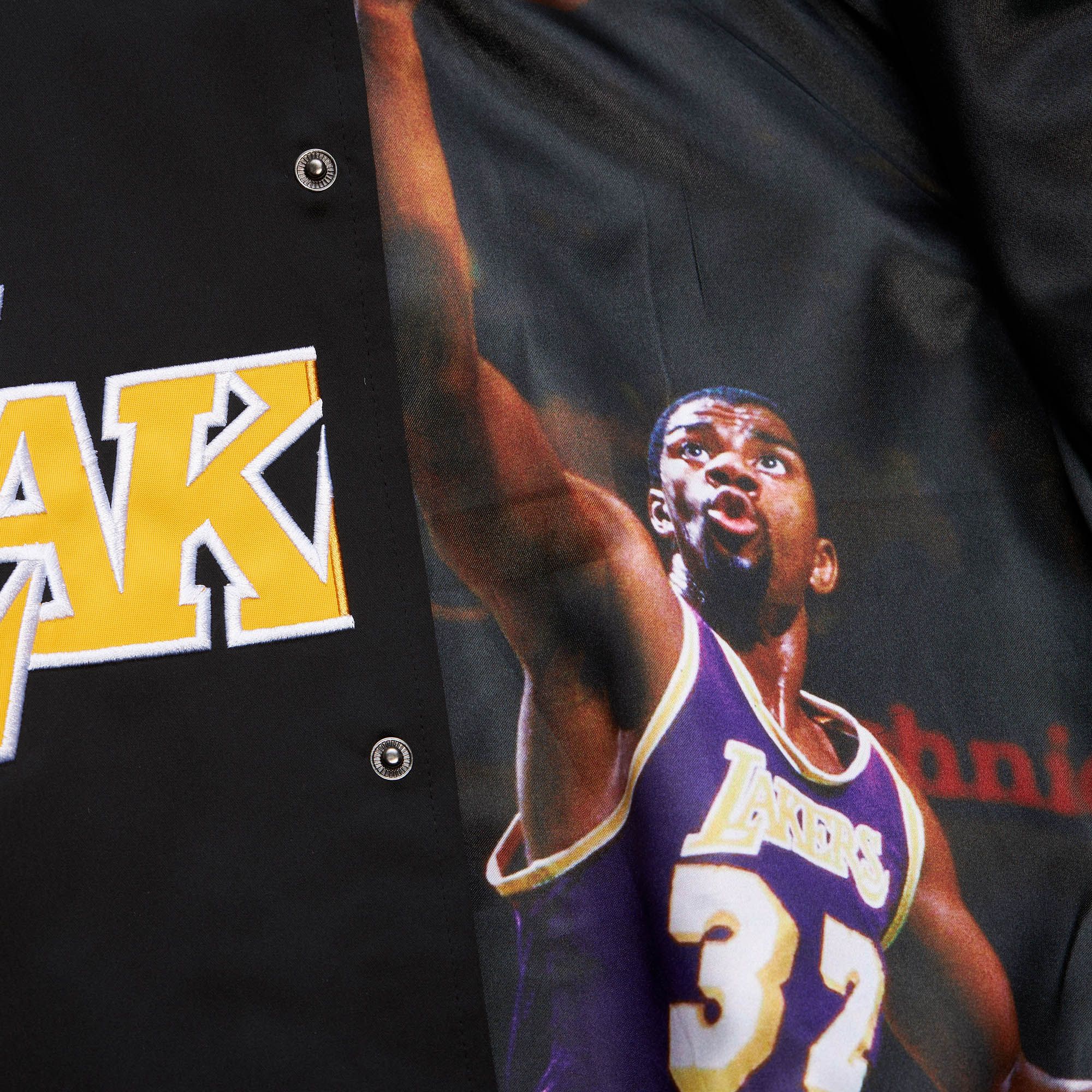 Lakers Lightweight Satin Jacket Magic Johnson - Image 4