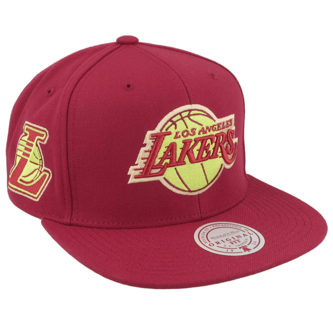 Lakers Merlot Shine Snapback Hat - Image 2