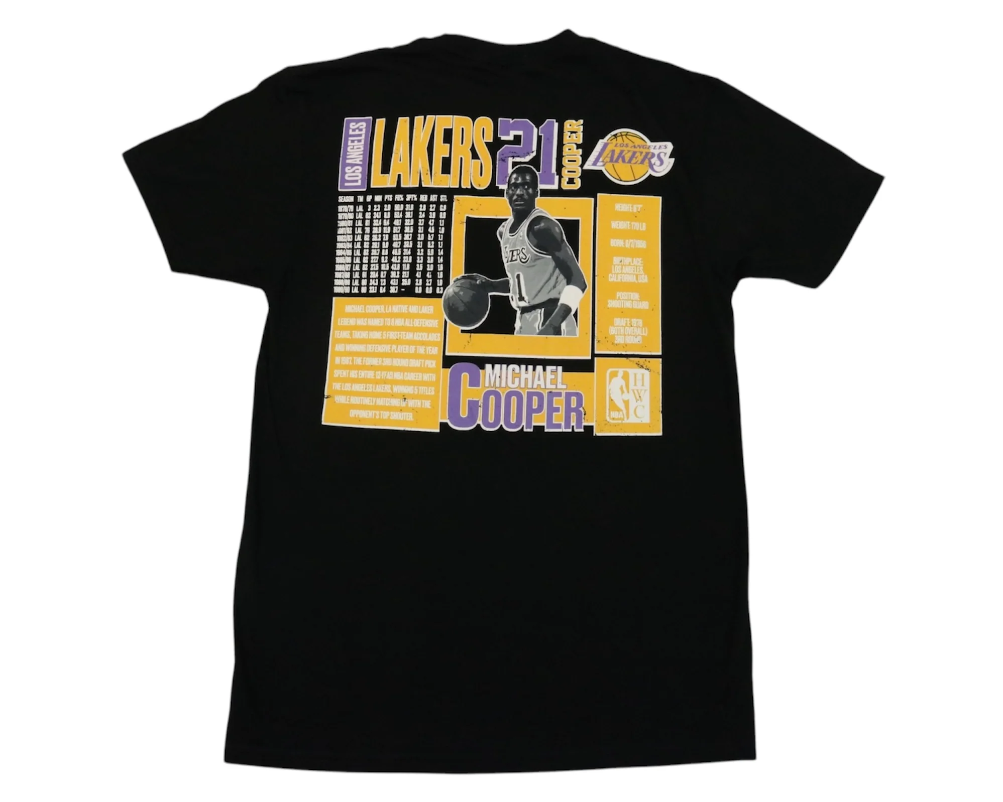 Lakers Michael Cooper Stat Tee - Image 2