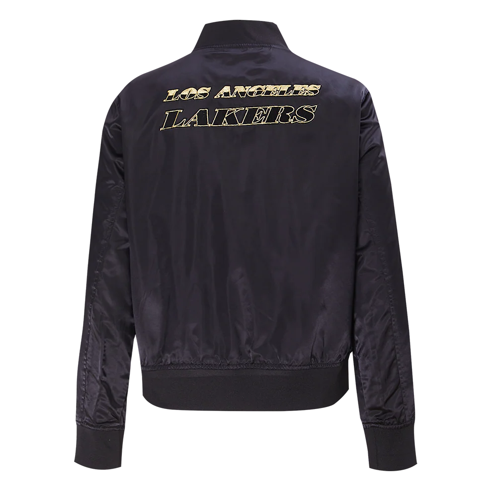 Lakers Womens Holiday Glam Satin Jacket - Image 3