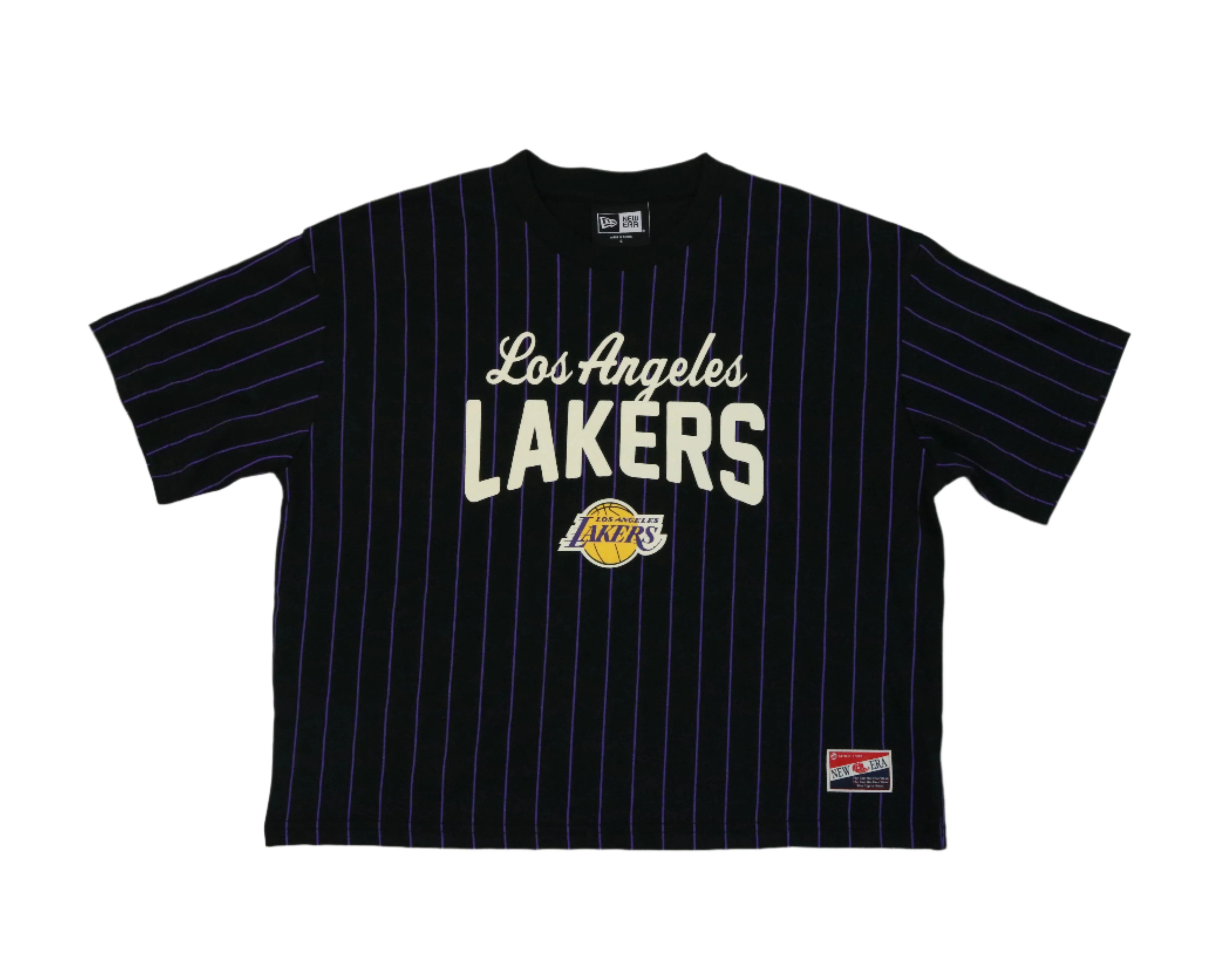 Lakers Women's Throwback Pinstripe SS Tee