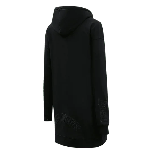 Lakers Women's Triple Black Fleece Hoodie Dress - Image 4