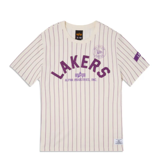 Lakers x Alpha Industries Stripe SS Tee