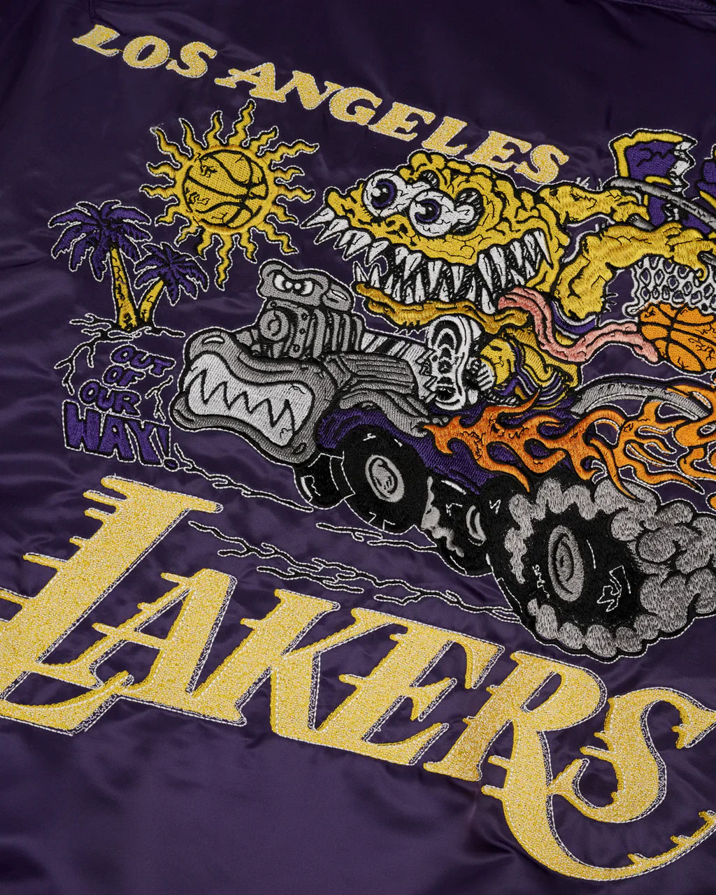 Lakers x Brain Dead Flight Jacket - Image 3