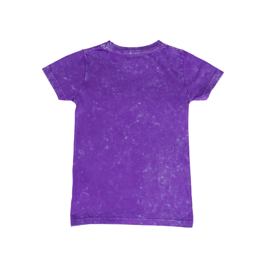 Lakers Youth Girls Acid Wash SS Tee - Image 2