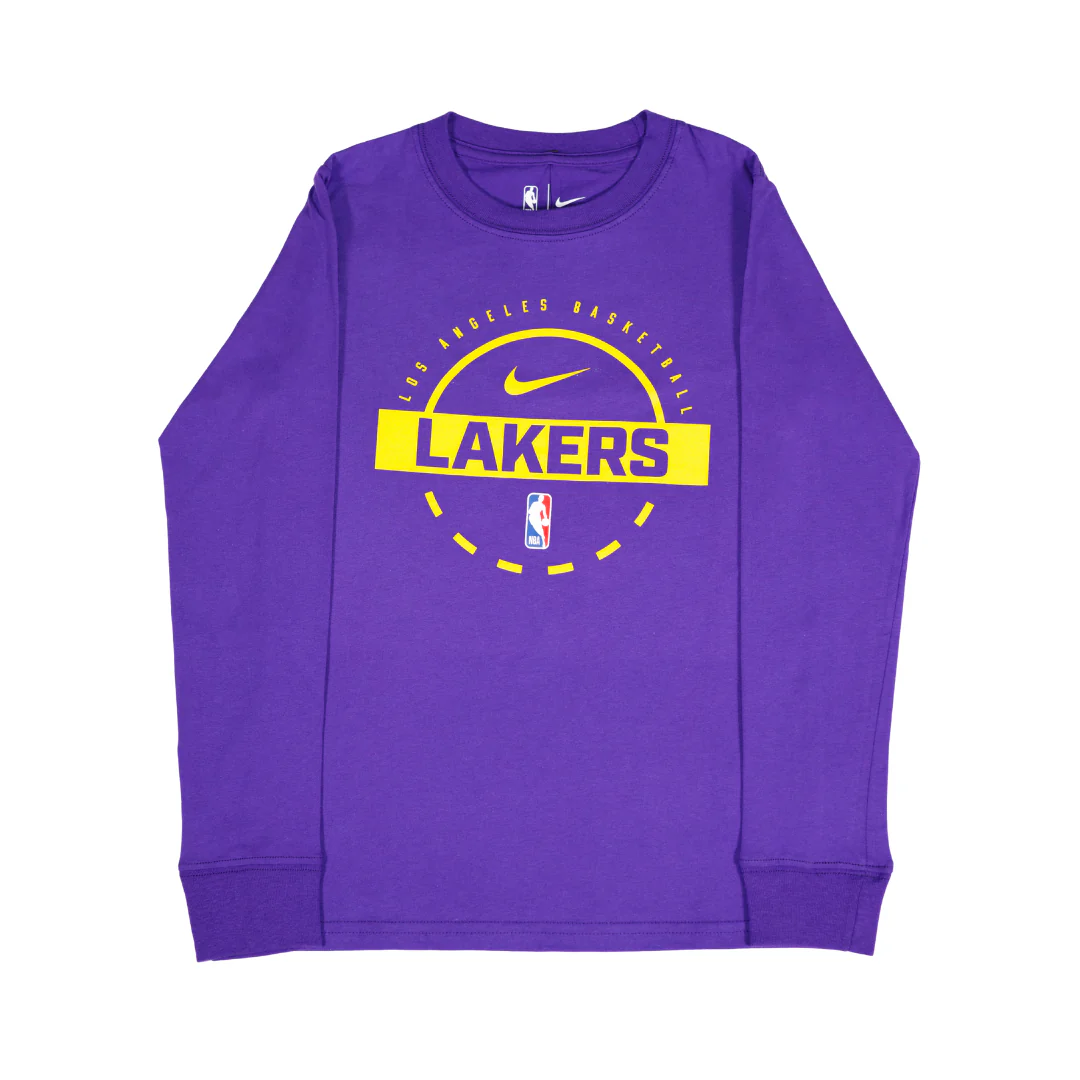 Lakers Youth Nike Practice Long Sleeve Tee