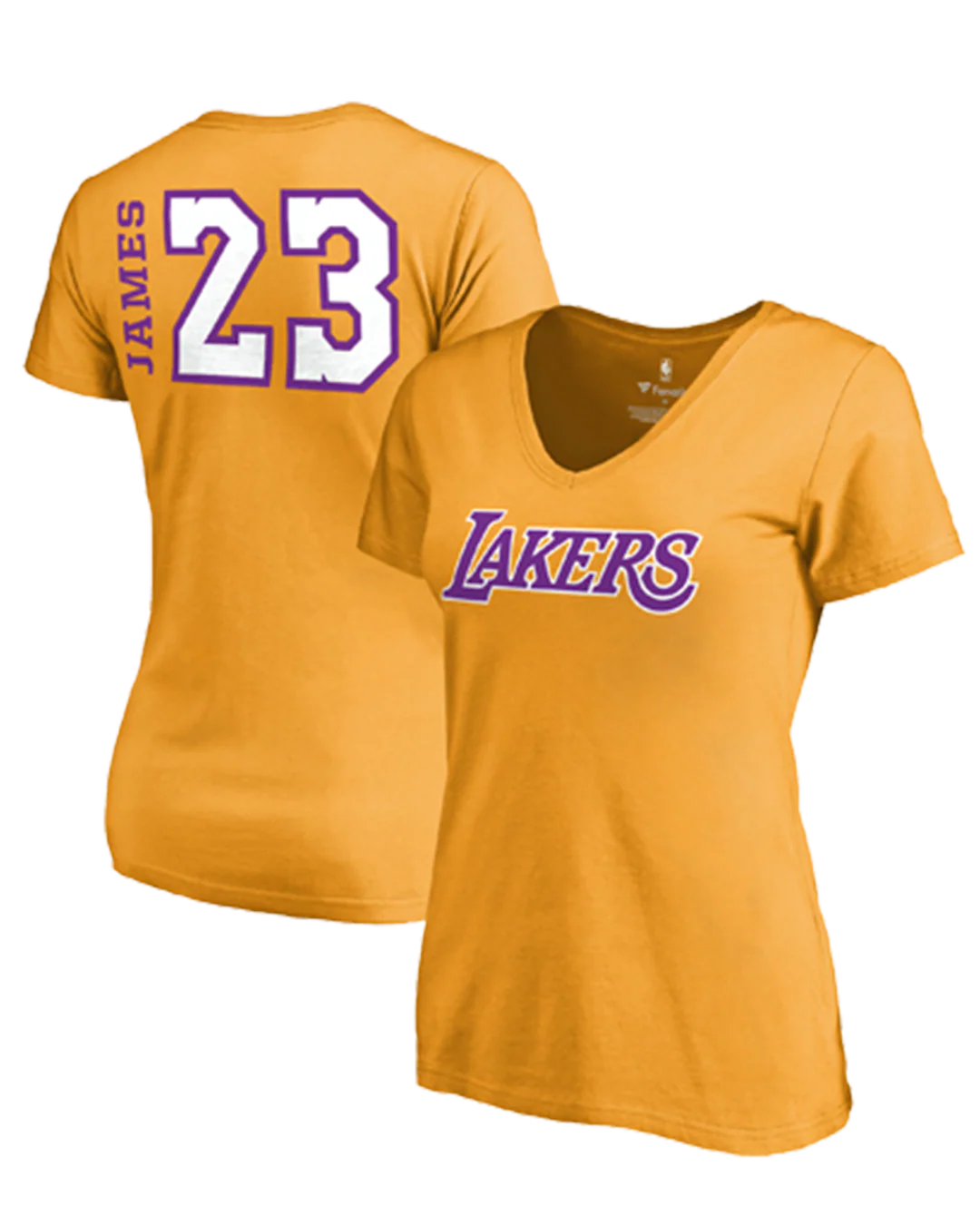 Side Sweep Lakers LeBron James Womens Los Angeles Lakers V-Neck