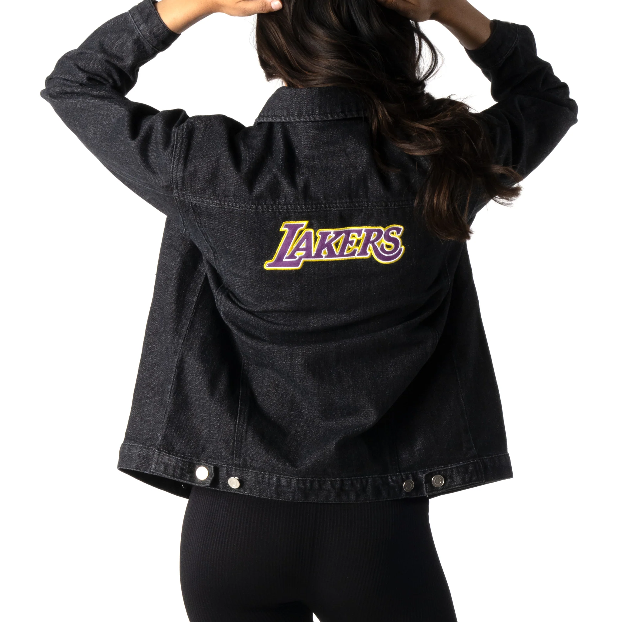 Los Angeles Lakers Women's Denim Jacket - Image 2