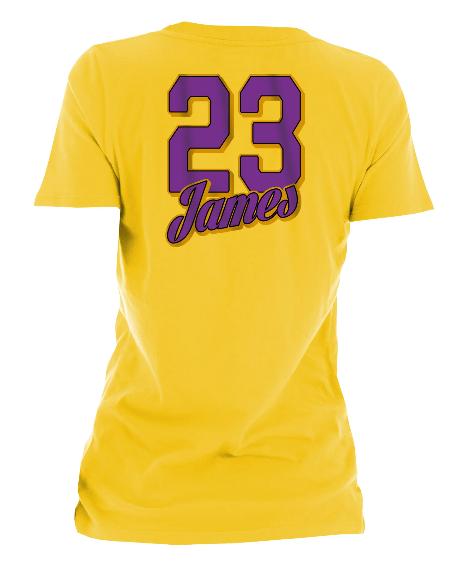 Los Angeles Lakers Women's LeBron James Script Player T-Shirt - Gold - Image 2