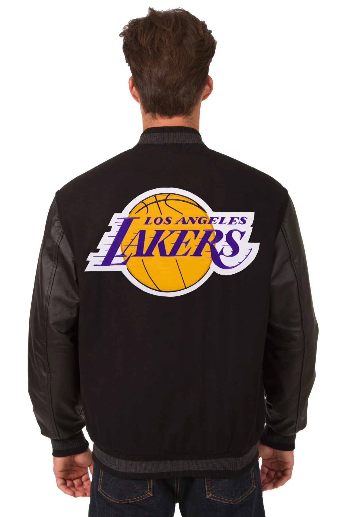 Los Angeles Lakers Wool and Leather Jacket - Image 2