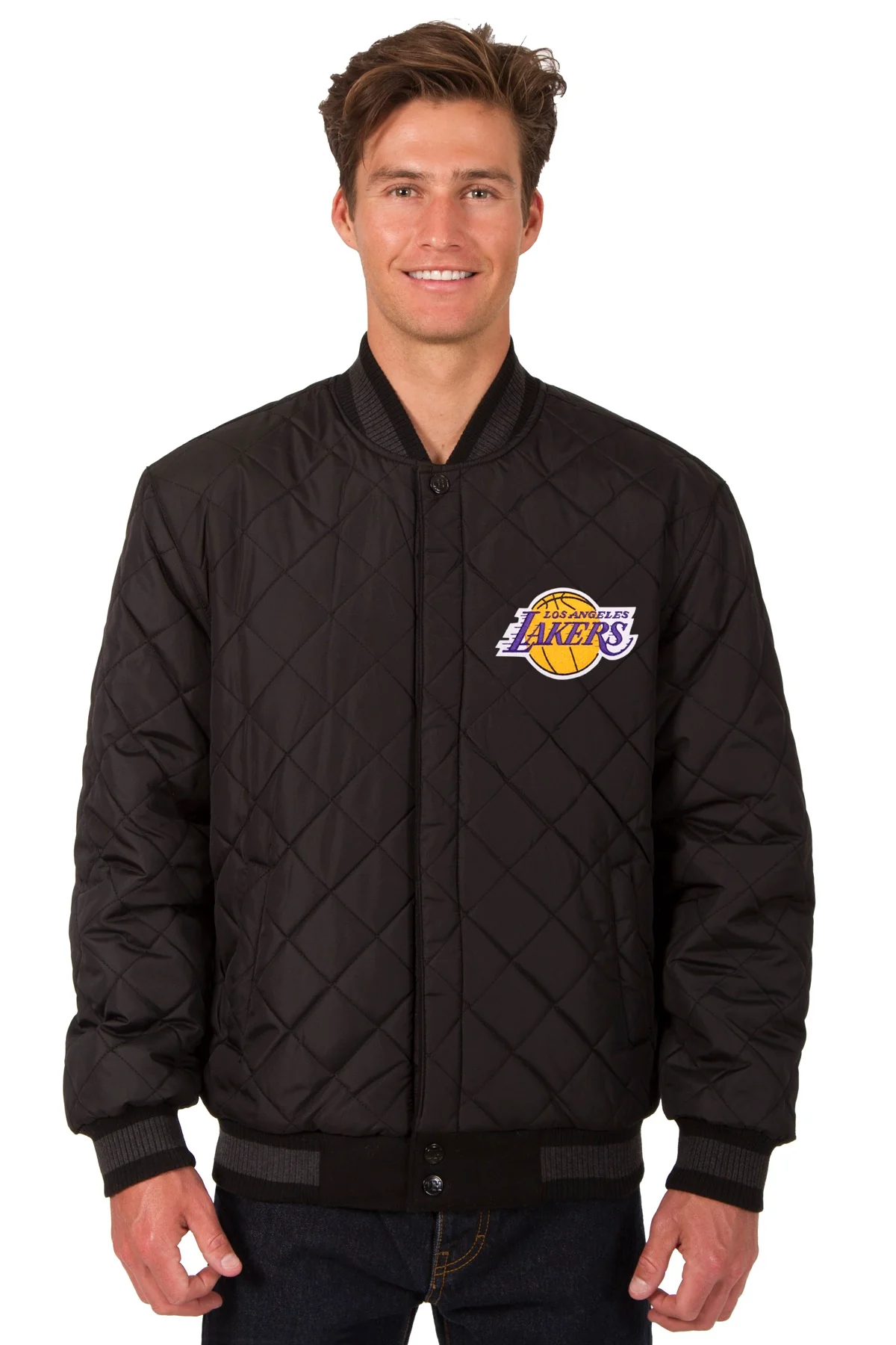 Los Angeles Lakers Wool and Leather Jacket - Image 3