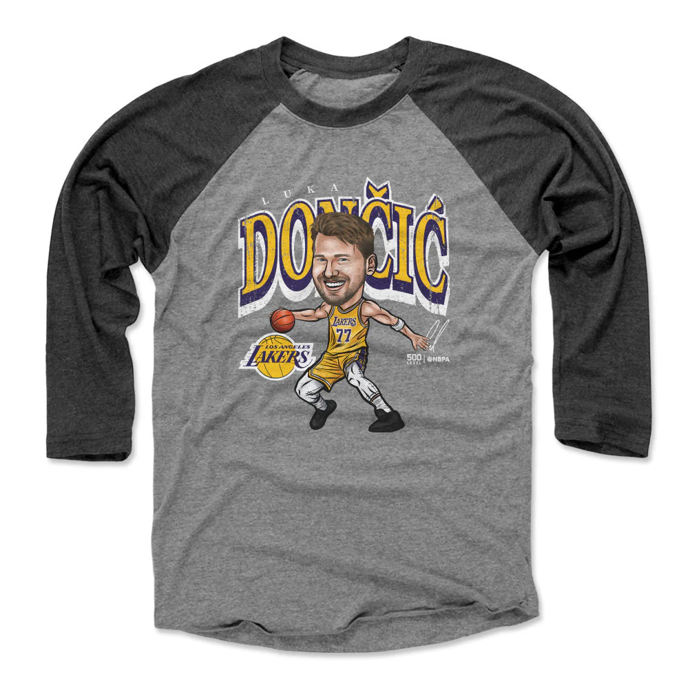 Luka Doncic Los Angeles Lakers Cartoon WHT