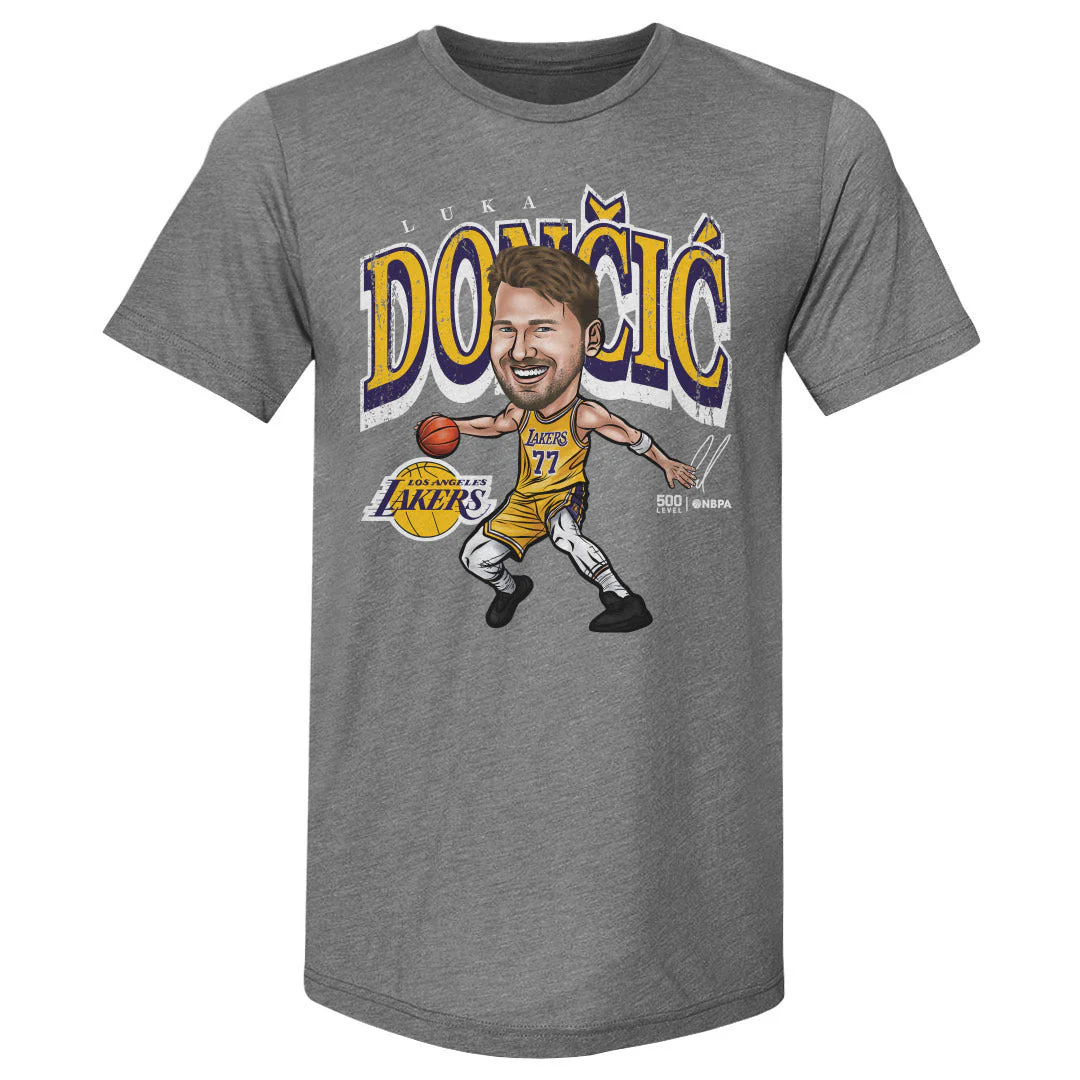 Luka Doncic Los Angeles Lakers Cartoon WHT - Image 2