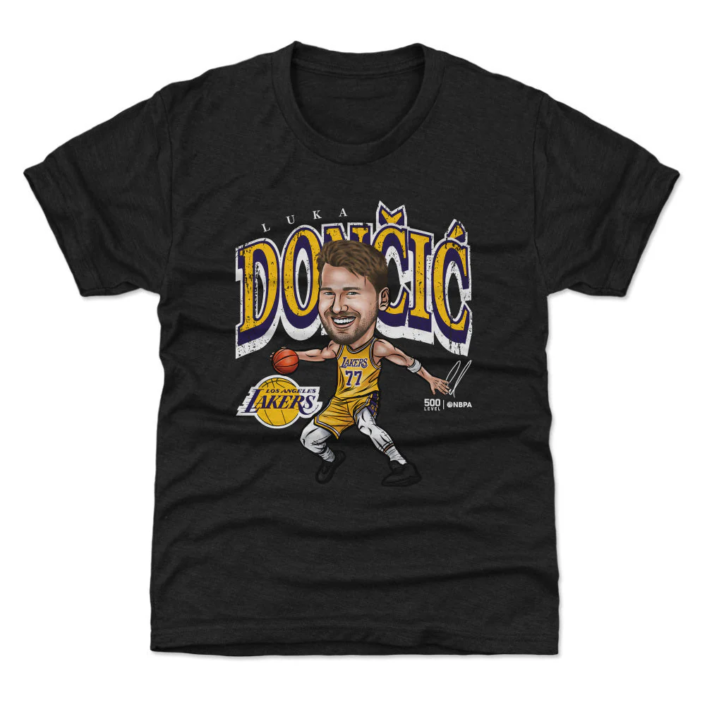 Luka Doncic Los Angeles Lakers Cartoon WHT - Image 2