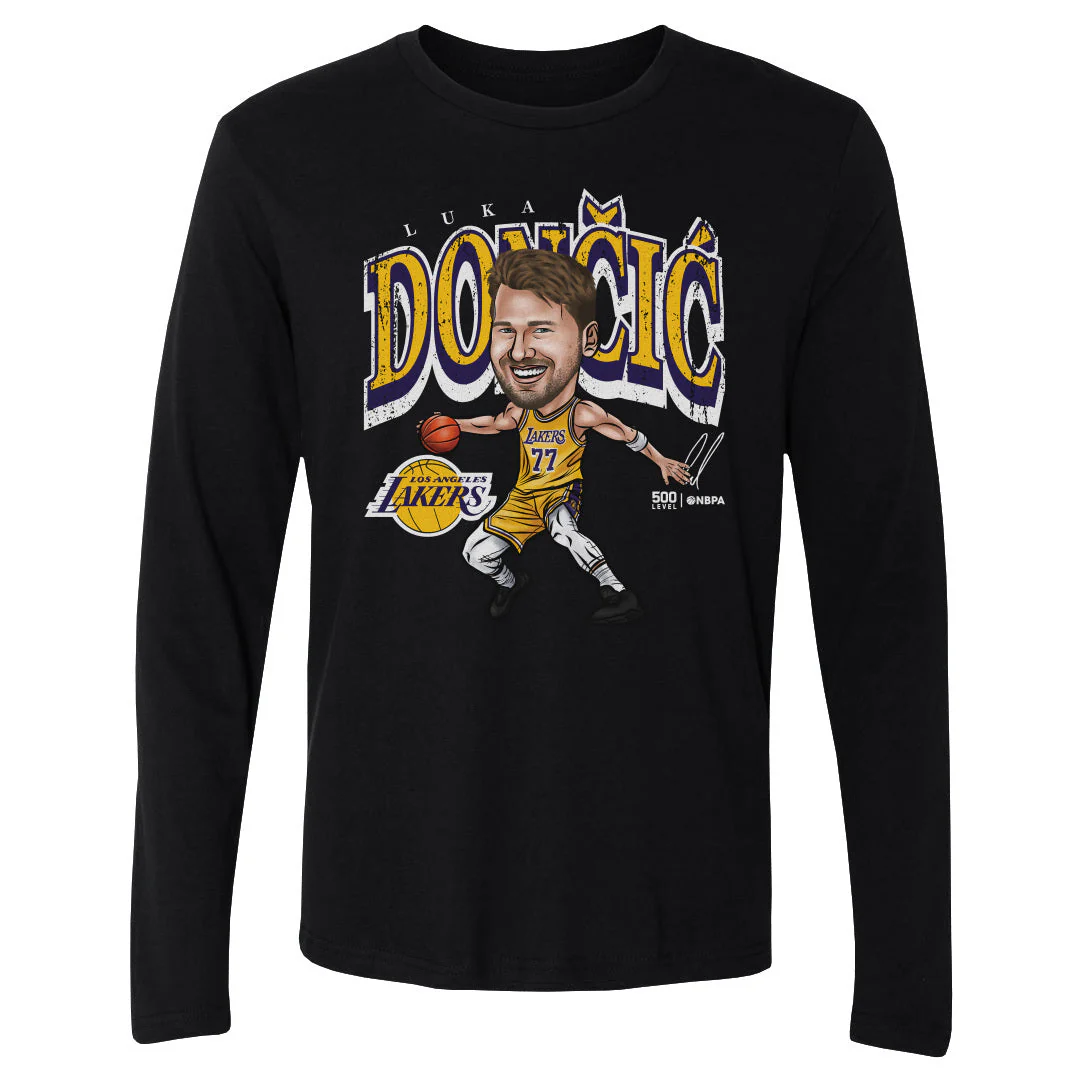 Luka Doncic Los Angeles Lakers Cartoon WHT - Image 2