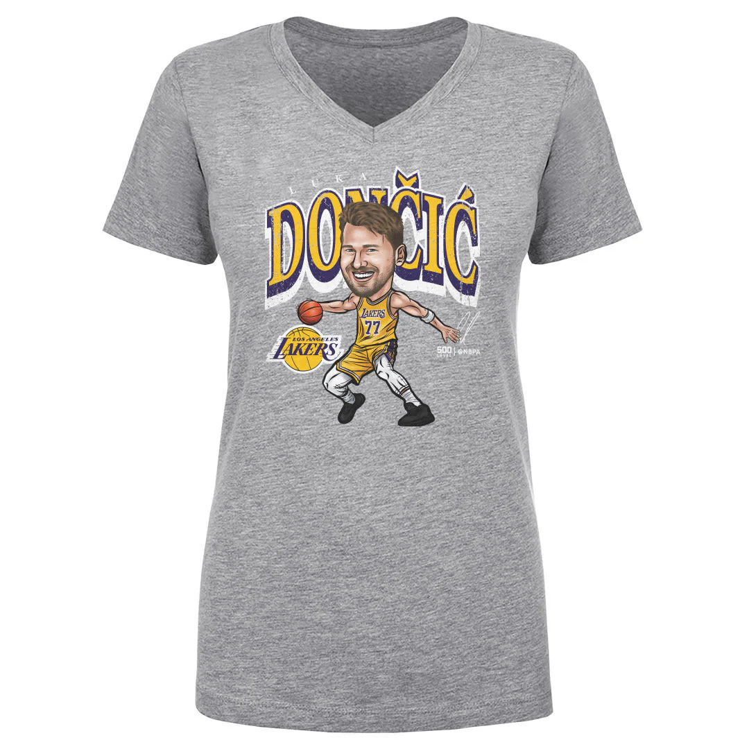 Luka Doncic Los Angeles Lakers Cartoon WHT - Image 2