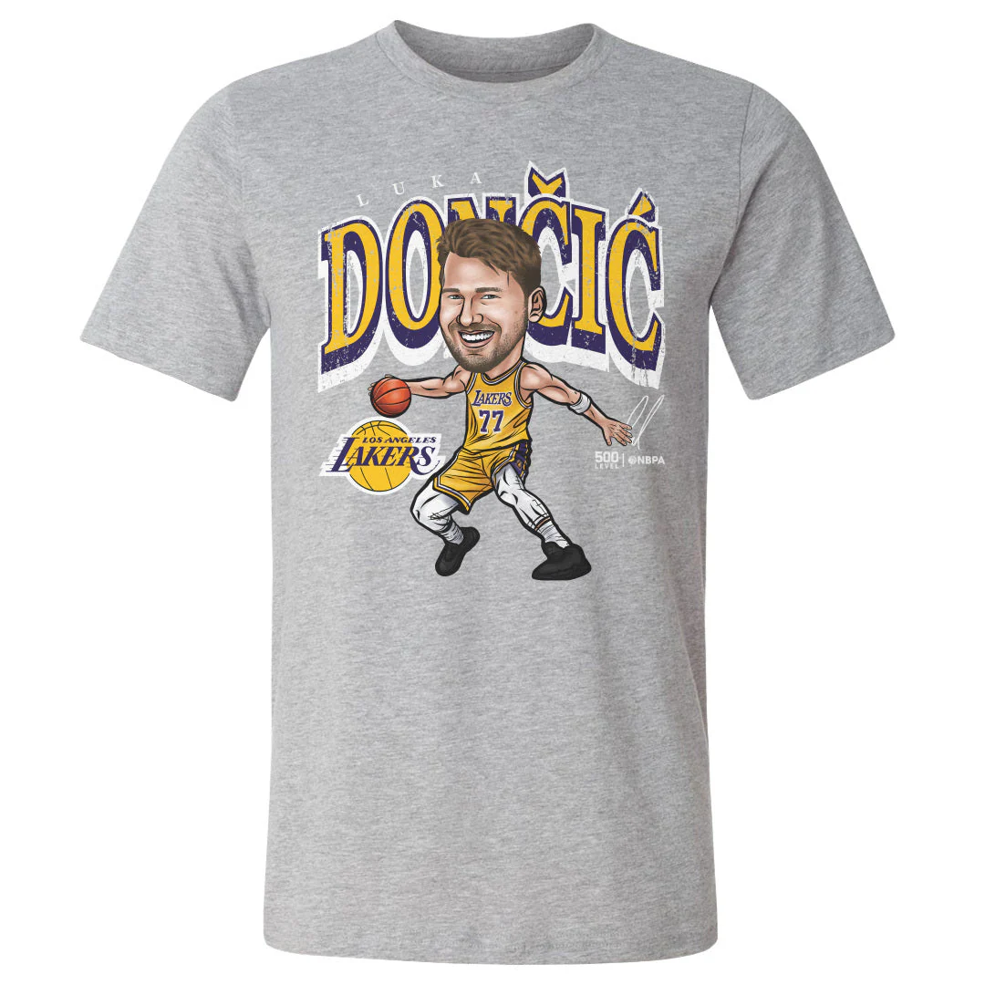 Luka Doncic Los Angeles Lakers Cartoon WHT - Image 2