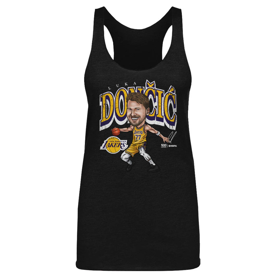 Luka Doncic Los Angeles Lakers Cartoon WHT