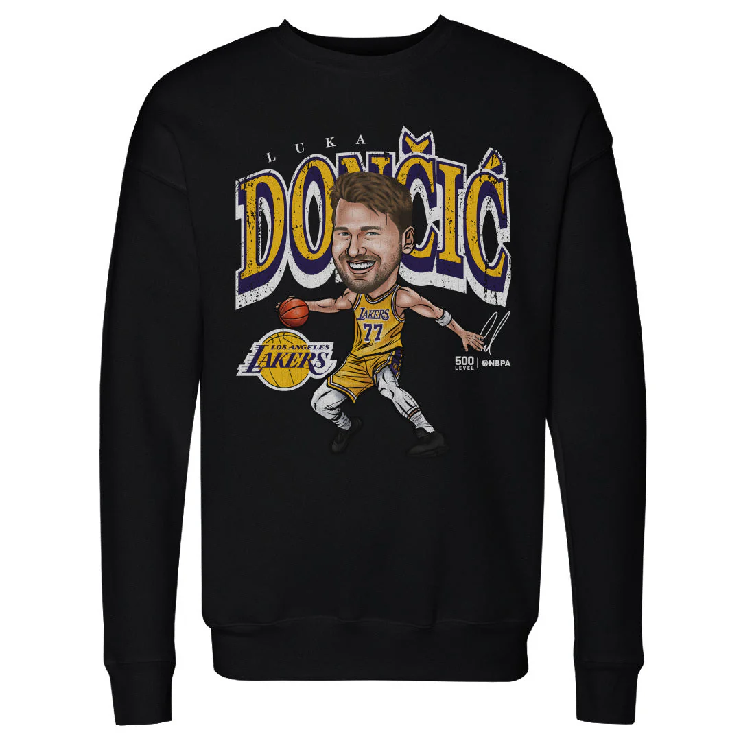 Luka Doncic Los Angeles Lakers Cartoon WHT - Image 2