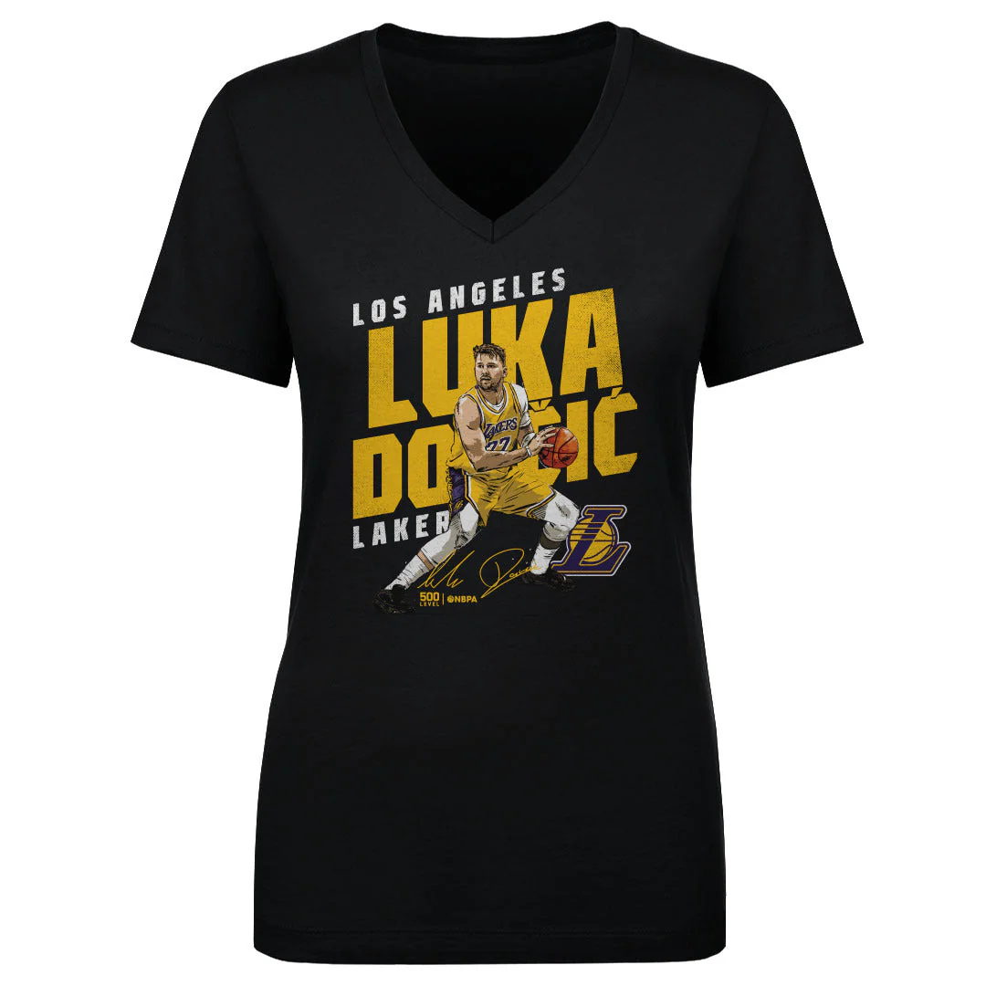Luka Doncic Los Angeles Lakers Slant WHT