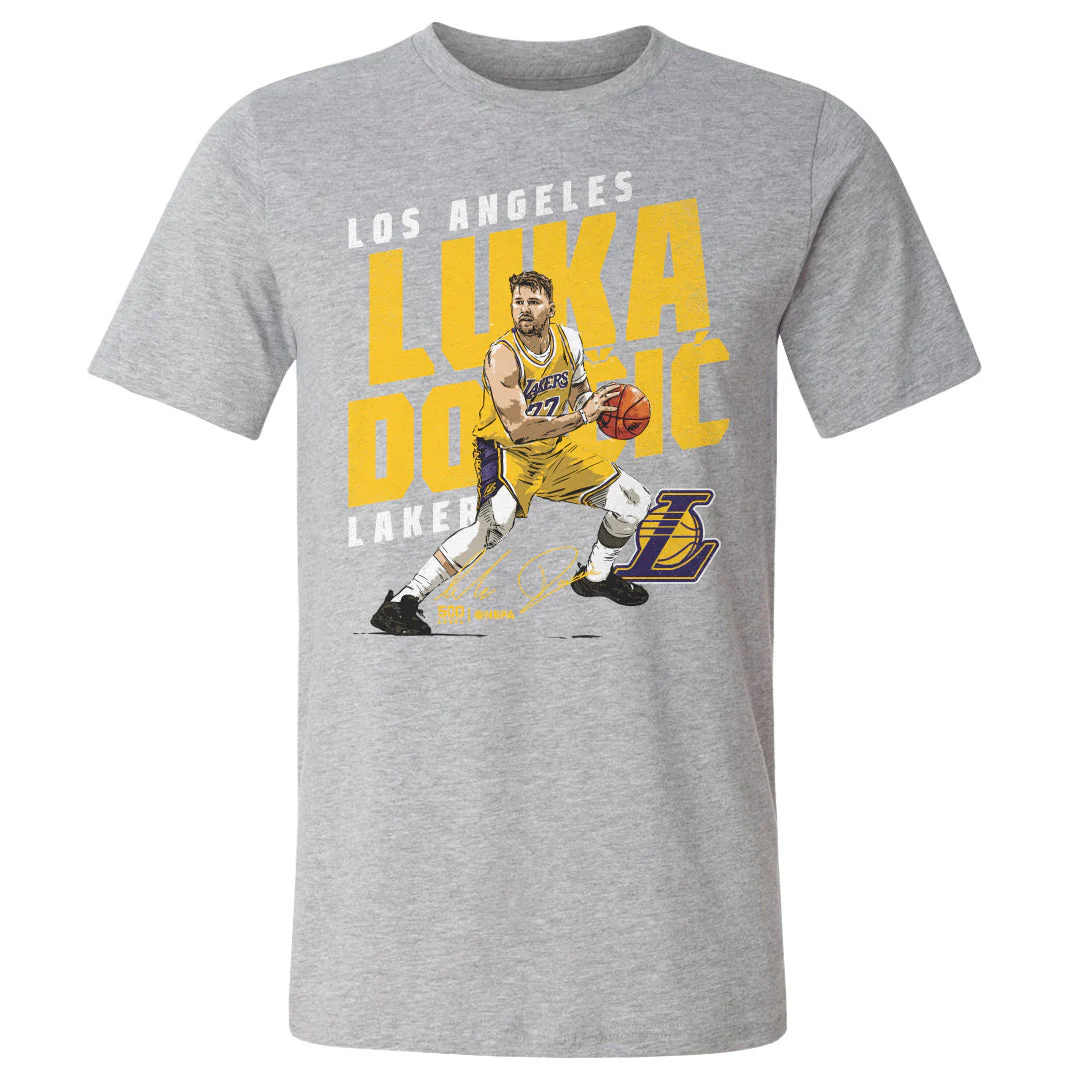 Luka Doncic Los Angeles Lakers Slant WHT