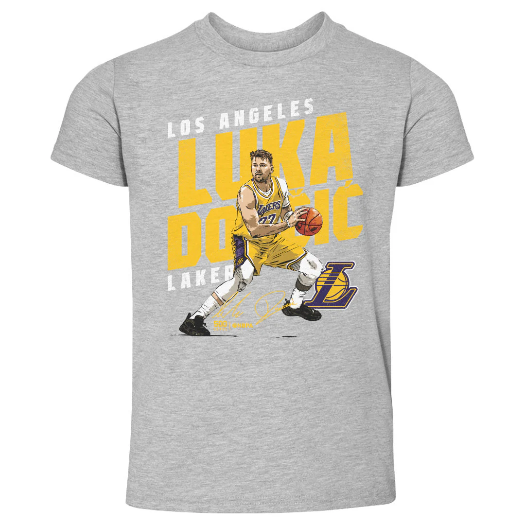 Luka Doncic Los Angeles Lakers Slant WHT - Image 2