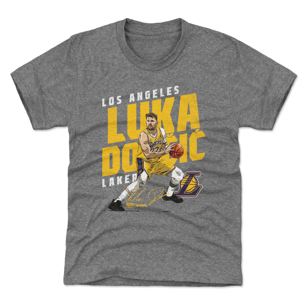 Luka Doncic Los Angeles Lakers Slant WHT - Image 2