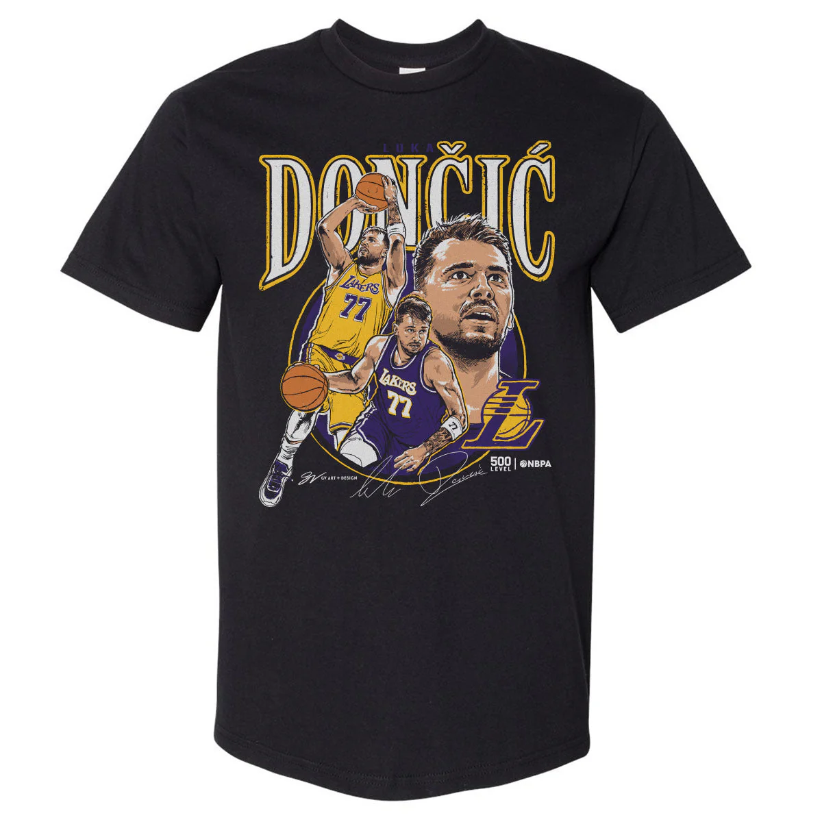 Luka Doncic Los Angeles Lakers Trio WHT