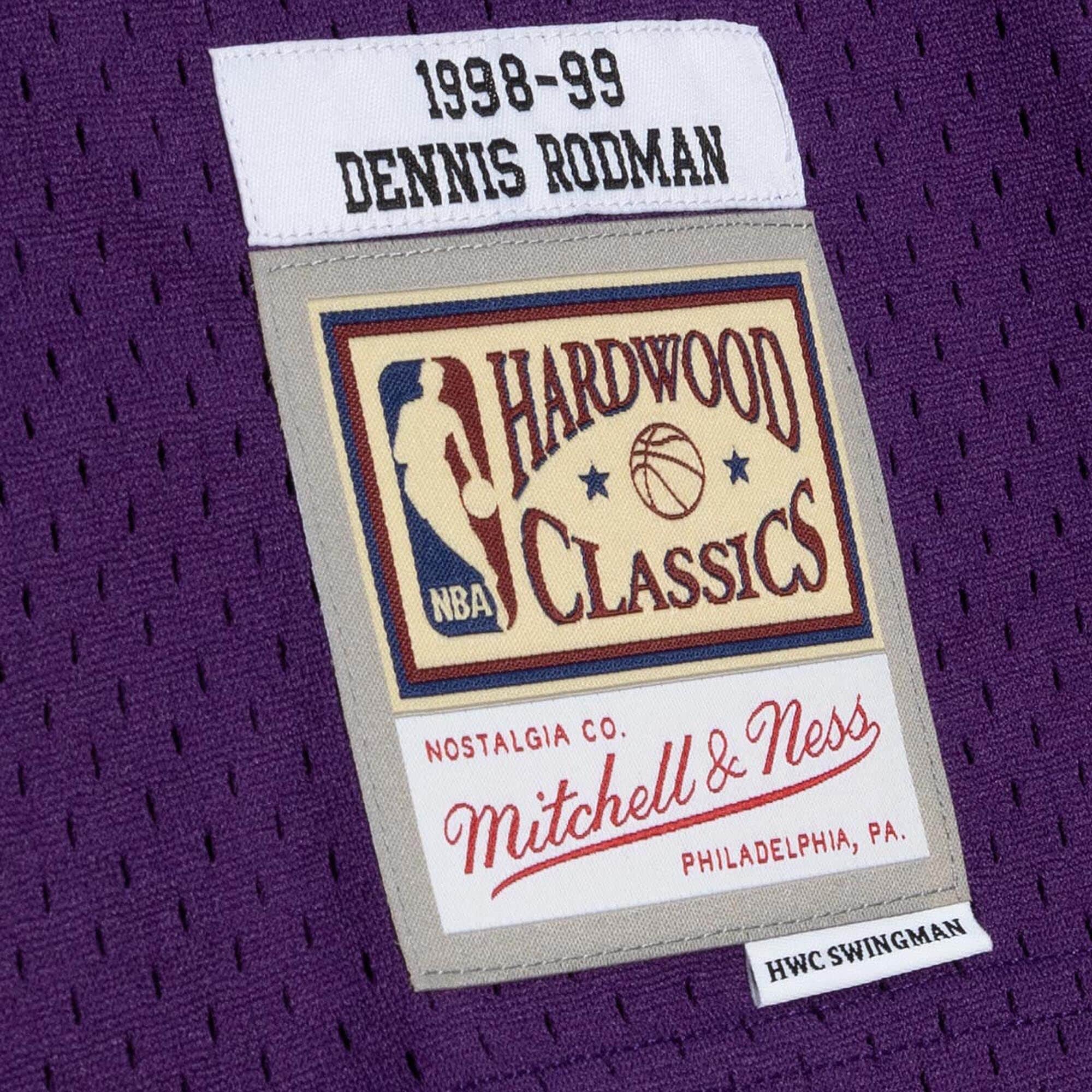 Lakers 98 Rodman Road Jersey Purple - Image 4