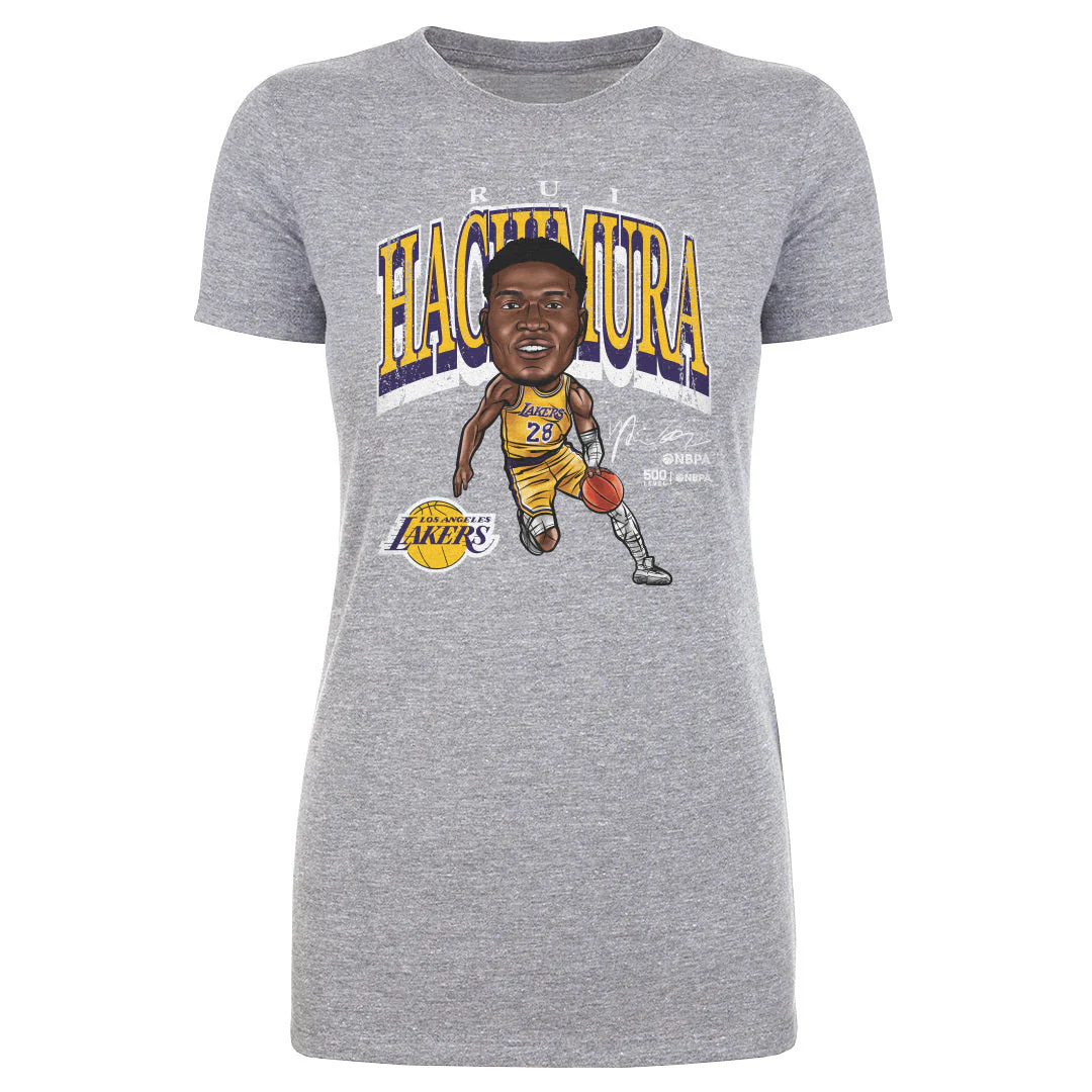 Rui Hachimura Los Angeles Lakers Cartoon WHT - Image 2