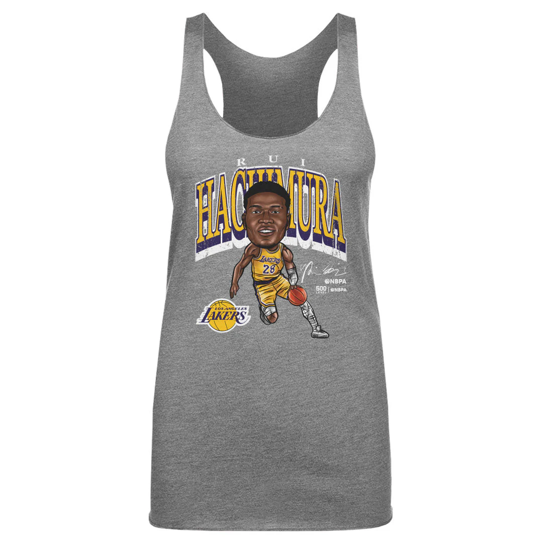Rui Hachimura Los Angeles Lakers Cartoon WHT - Image 2