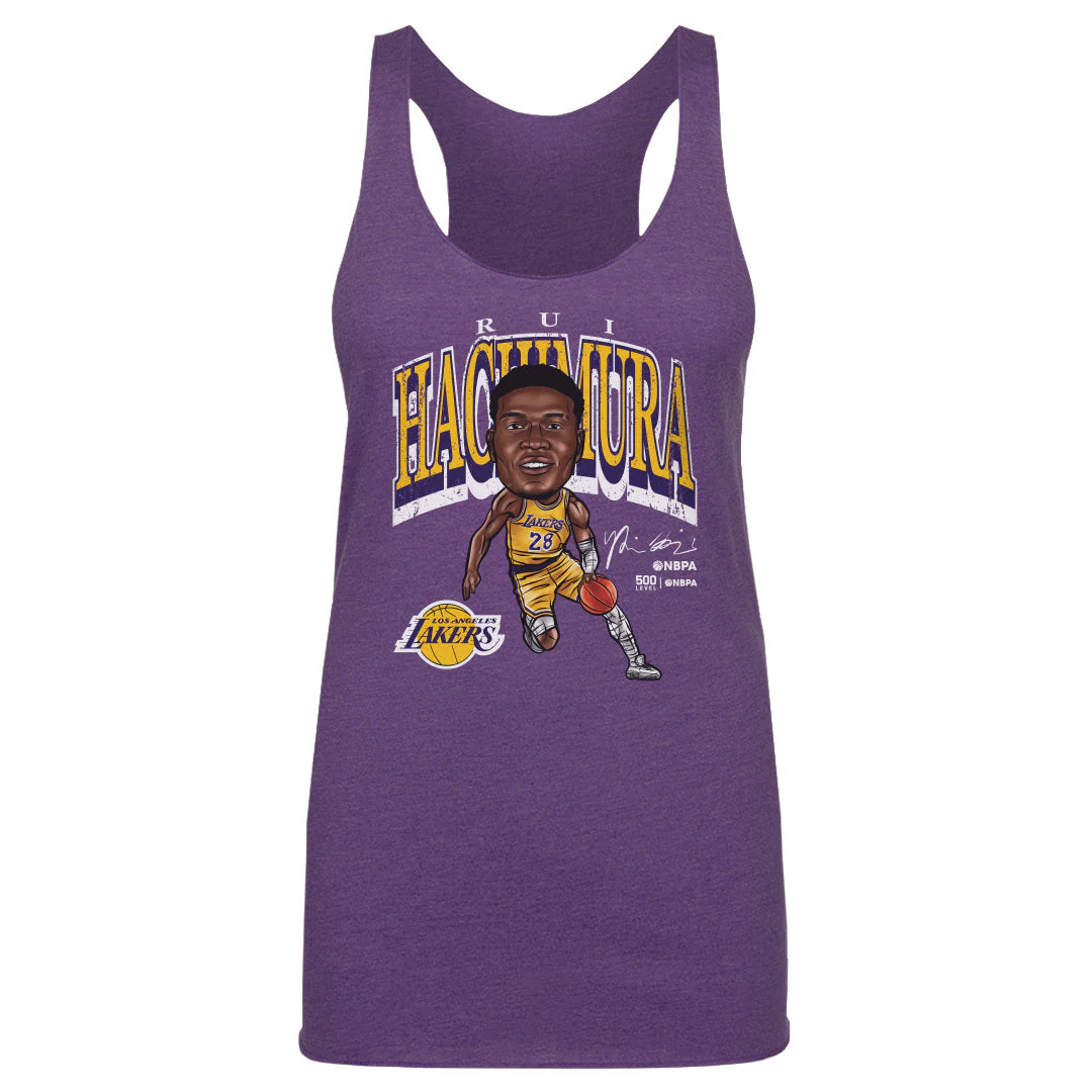 Rui Hachimura Los Angeles Lakers Cartoon WHT - Image 3
